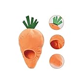 Amazon Basics Quietschendes Hundespielzeug aus Plüsch zum Verstecken Spielen, Hase und Karotte, 4er Pack - 4
