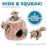 Outward Hound Hide-A-Squirrel Puzzle – Plüsch-Hundespielzeug mit Eichhörnchen, S, braun, 31001 - 3