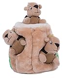 Outward Hound Hide-A-Squirrel Puzzle – Plüsch-Hundespielzeug mit Eichhörnchen, S, braun, 31001 - 4