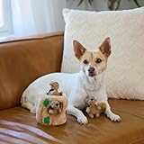 Outward Hound Hide-A-Squirrel Puzzle – Plüsch-Hundespielzeug mit Eichhörnchen, S, braun, 31001 - 7