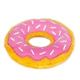 ZippyPaws – Jumbo Donutz Hundespielzeug aus Plüsch, quietschend, Erdbeere - 3