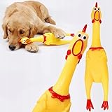 NUXIE Gummihuhn Quietschendes Hundespielzeug Beißring 30cm - 2