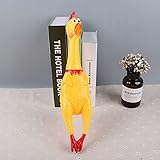 NUXIE Gummihuhn Quietschendes Hundespielzeug Beißring 30cm - 3