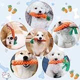 AWYY 2 Stück Karotte Hundespielzeug, Puppy Karotte Seil Spielzeug Geflochtene, Kauspielzeug für Welpen, Hunespielzeug aus Geflochtenem Seil, Hundespielzeug für Kleine Mittelgroße Welpen, Zeaying96 - 6