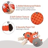 IOKHEIRA Hundespielzeug, Kuscheltier Hund,Quietschende Hundespielzeuge mit Knitterpapier,Gefüllte Hundespielzeug für Große Mittlere und Kleine Hunde - 3