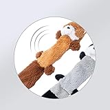 JOYELF Plüsch Quietschendes Hundespielzeug, Kuscheltiere für Hund, Fuchs und Waschbär mit Crinkle Paper - 4