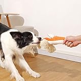 Sedioso Plüsch-Hundespielzeug, interaktiv, gefüllter Fuchs, Hundespielzeug gegen Langeweile, Kauspielzeug, niedliches quietschendes Hundespielzeug für Welpen, kleine, mittelgroße und große Rassen - 4