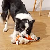 Sedioso Plüsch-Hundespielzeug, interaktiv, gefüllter Fuchs, Hundespielzeug gegen Langeweile, Kauspielzeug, niedliches quietschendes Hundespielzeug für Welpen, kleine, mittelgroße und große Rassen - 5