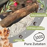 PetLove Kauholz für Hunde aus Olivenholz • Holzknochen als Hundespielzeug • Kauknochen als Zahnpflege & Kauspielzeug für Hund • Größe: M (100-220g) - 5