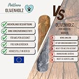 PetLove Kauholz für Hunde aus Olivenholz • Holzknochen als Hundespielzeug • Kauknochen als Zahnpflege & Kauspielzeug für Hund • Größe: M (100-220g) - 8