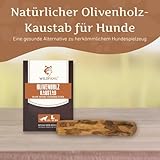 Wildfang® Olivenholz Kauholz für Hunde | Holzknochen Olivenholz | natürliches Kauspielzeug aus Olivenholz für Hunde | Zahnpflege | langlebiges Spielzeug für Hunde – L (221-450g) für Hunde ab 25 kg - 8