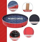Hundepool Swimmingpool Für Hunde und Katzen Schwimmbecken Hund Planschbecken Hundebadewanne Faltbarer Pool mit PVC-rutschfest Verschleißfest (160 * 30cm) - 3