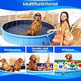 Larother Hundepool mit Sprinkler 120×30, Hundedusche, Hundebadewanne, Planschbecken für Hunde Kinder - 3