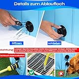 Larother Hundepool mit Sprinkler 120×30, Hundedusche, Hundebadewanne, Planschbecken für Hunde Kinder - 6