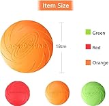 3 Stück Hund Frisbees, Haustier fliegenden Untertasse, Gummi fliegende Scheibe, interaktive Outdoor-Spielzeug, 7 Zoll / 18 cm, perfekt für Hund werfen, Training, spielen und fangen - 2